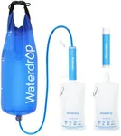Waterdrop Gravity Water Filter Straw, Camping Water Filtration System, Water Purifier Survival for Travel, Backpacking and Emergency Preparedness, 1.5 gal Bag, 5 Stage Filtration, Pack of 2