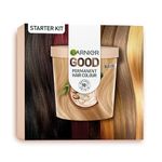 Garnier Good Permanent Hair Dye Premium Starter Kit, 8.0 Honey Blonde, Up To 100% Grey Coverage, 8 Weeks Long-Lasting Colour, No-Drip Application