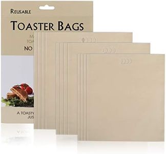 GWHOLE 12 Piezas Bolsas para Tostada Antiadherente Bolsas Reutilizable de Bocadillo Sándwich Pan Alimentos en Horno Microondas Tostadora Parrilla, Resistente al Calor