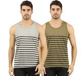 THE ARCHER Men's Regular Fit Vest Steelgrey, Steel Grey (Pack Of 2) L