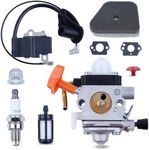 Mtanlo Carburetor Ignition Coil Tune-up Kit for Stihl FS87 FS87R FS90 FS90K FS90R FC90 FC95 FS100 FS100R FC100 FS100RX FS110 FC110 KM90 KM100 SP90 Trimmer