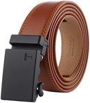 Tonywell Leather Ratchet Belt for Men Adjustable Belts Trim to Fit with Automatic Click Buckle