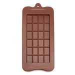 Chocolate Mold Silicone Bar Mould Break Apart Choc Block Pack of 1 Molds Rectangle Sweet Bakeware Wax Melt Non-Stick Food Grade Baking Create Delicious Chocolates, Energy Bars 3D Candy