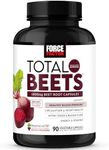 FORCE FACTOR Total Beets Blood Pressure Support Beet Root Capsules, 1800mg Organic Beet Root Powder Beet Supplement to Support Circulation and Blood Flow, 90 Vegetable Capsules