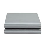 Satin Flat Sheet Only, King Flat Sheet, 1 - Piece Silver Gray Top Sheet, Extra Soft Silk Flat Bed Sheets Sold Separately King - Silver Gray