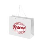 Retirement Gift Bags for Men - Gift Bag for Retirement Presents Leaving Gifts - White - Officially - M