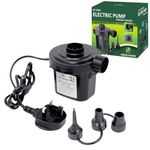 GREEN HAVEN AC Electric Air pump | Camping Electric Pump for Inflatables with 3 Nozzles | Quick Inflate & Deflate AC 240v 150w Air Pump | Electric Pump for Paddling Pools, Air Beds Swimming Pools