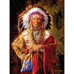 Bits and Pieces - 1000 Piece Jigsaw Puzzle for Adults - Chief of The Rosebud - 1000 pc Native American Jigsaw by Artist Paul Calle