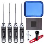 HobbyPark Hex Drivers 1.5mm 2.0mm 2.5mm 3.0mm Allen Keys Driver, RC Wheel Wrench, RC Screw Tray for RC Car Traxxas Arrma Axial SCX10 Redcat Racing Helicopter Drone