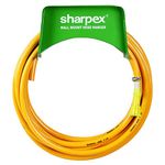 Sharpex Combo Of Hose Hanger And Hose Pipe For Garden, Car Bike Washing, Indoor Outdoor use, Hotel and Backyard - Heavy Duty Yellow Hose Water Pipe 30 Meter 0.5 Inch with Green Wall Mount Hose Hanger