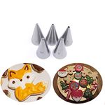 Small Round Piping Tips Set,Icing Piping Nozzles Frosting Tips for Pastry,Writing,Cake Cupcake Cookie Decorating,5 Pcs