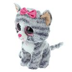 Ty Ty Kiki Grey Cat Plush, Gray