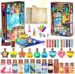 GORISPI Magic Potion Kit for Girls - Fairy Potions Kit 22 Potions Magic Mix Kit for Kids 6 7 8 9 10 12+ Years Mystery Potion Making kit Art Craft Kit Gifts Toys for Christmas Halloween Birthday