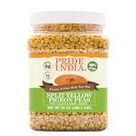 Pride Of India - Split Yellow Pigeon Peas - 1.5 lbs (680 gm) Jar - Premium Quality - Cooked as Stew or Curry - Tastes Best with Rice & Breads - Protein (9g) & Dietary Fiber (6g) per Serving