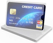 kwmobile Credit Card Sleeves - 10x Soft TPU Holder for Cards - Matte Transparent