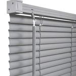 Quality PVC Slate Grey Venetian Blind Easy to Fit Window Blinds (90x213cm(35.4in))