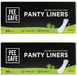 PEESAFE Panty Liners For Women Daily Use with Alero Vera | Curvy Design For Extra Comfort | Cottony-Soft Surface With 185mm Wide Optimal Coverage For Comfort | Keeps You Dry & Fresh All Day Long | Pack of 100 Liners