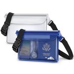 HEETA Waterproof Fanny Pack, Waterproof Pouch Dry Bag 2-Pack for Phone, Adjustable Waist Strap and Screen Touch Sensitive, Swimming Kayaking Boating Beach Fishing Diving Accessories (White & Blue)