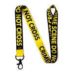 The Original Crime Scene Do Not Cross Reversible Lanyard Keychain w/Metal Clasp - Forensic ID Lanyard for Keys Badge Name Tag - ID Holder Keychain for CSI Fan Men Women Kids