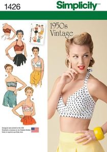 Simplicity Vintage Simplicity US1426D5 Women's Vintage Fashion 1950's Bra Sewing Pattern Kit, Code 1426, Sizes 4-12