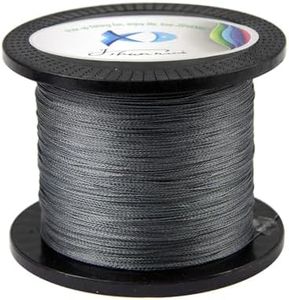 100% PE Braided Fishing Line 4 Strands 100M/300M/500M/1000M Super Strong Smooth PE Braided Multifilament Fishing Lines for Saltwater Fishing (Gray, 10#-328Yard(300M)-0.6MM/100LB)