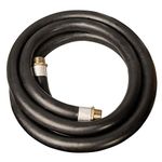 Apache 98108475 1" x 10' Farm Fuel Transfer Hose Male x Male Assembly with Static Wire