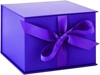 Hallmark Medium Gift Box with Lid and Shredded Paper Fill (Purple 7 inch Box) for Anniversaries, Bridal Showers, Bachelorette, Bridesmaids Gifts, Valentine's Day, All Occasion