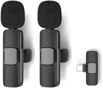 Homvik Micrófono Inalámbrico Lavalier para Android Micrófono de Solapa Plug-Play para Facebook Youtube Vlog Transmisión en Vivo TikTok Micrófono Portátile con Reducción de Ruido Inteligente