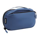 Destinio Toiletry Bag For Men And Women - Waterproof Organizer With Hanging Hook - Travel Pouch And Shaving Kit Bag For Men, Cosmetic And Make Up Pouches For Women (Dark Blue), 17 Cm