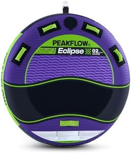 PEAKFLOW Towable Tube,Boat Tube,1-2 PersonsModels,Tubes for Boating,Heavy Duty 840D Nylon & 28-Gauge PVC,High-Speed Water Fun, 54x54 Inches Inflated,Eclipse Series