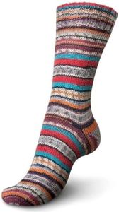 Regia 4-Ply Sock Yarn Folkloric Collection, 100 g / 3.5 oz (3080 - Raspberry-Veridian)