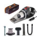 AGARO Car Vacuum Cleaner, Portable, Handheld, 12V DC /106W, 4.5KPA Power Socket, 14.7ft Long Cord,Stainless Steel Filter, Black CV1077