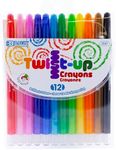 BAZIC Products 12 Color Twistable Crayons, Twist Up Propelling Assorted Color Crayon, Coloring Drawing Art Supplies for Office School Kids Children, 12-Packs