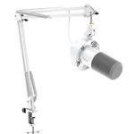 FIFINE White Podcast Microphone Kit, Dynamic Microphone with Boom Arm, XLR/USB Port for PC/Audio Mixer, Gaming Mic with Headphone Jack for Vocal, Streaming, Music Recording -K688CTW