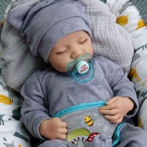 BABESIDE muñecos Reborn, Muñecas de bebé Realistas de 17 Pulgadas con Vinilo Suave Hecho a Mano (Reborn niño)
