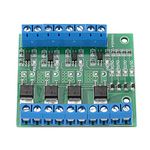 Yctze Optocoupler Board Motor Driver Mosfet Driver Module Optocoupler Module YYNM0S-4 Mosfet Control Module PLC Amplifier Circuit Board Driver Module with 4-Channel for 3-20V to 3.7-27VDC 10A