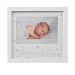 Baby Gift Christening Photo Frame With Cross and Stars