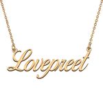 HUAN XUN Personalized Gold Nameplate Necklace Custom Jewelry Gifts for Women, Stainless Steel