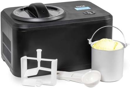 Ice Cream Machine with Fast Freeze Compressor Cooling (Black, 1.5L)