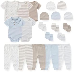 JELYLOVE Unisex Baby Boy Girl Bodysuits Sets 20 Pack Cotton Casual New Born Clothes Comfort Infant Outfit Essentials