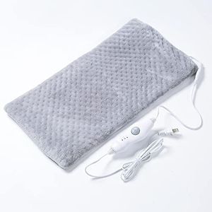 Heating Pad for Back Pain Relief, 12"x24" Large Electric Heating Pad for Shoulder/Neck/Knee/Leg Cramps, 3 Heat Settings, 2H Auto Shut Off, Moist Dry Heat Therapy, Washable (Grey)