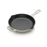 Le Creuset Signature Enamelled Cast Iron Skillet Frying Pan With Helper Handle and Two Pouring Lips, 23 cm, Meringue, 20182237160422