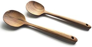 FAAY 2 Teak Serving Spoons, 9.5 Inc