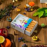 Vaidibhyo® Luxury Lavender Incense Cones - 40 Pcs | Herbal | Calming Lavender Scent | Great for Stress Relief | Eco-Friendly Packaging | Free Stand Inside