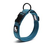 Vivi Bear Padded 3M Night Vision Reflective Stripes Soft Breathable Mesh Dogs Collar Comfy & Soft Adjustable Collar For Small/Medium/Large Dogs Easy Buckle Design