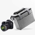 RUBRIC? Lightweight Waterproof DSLR Camera Shoulder Messenger Bag Detachable Camera Insert Bag, Camera Case Bag for Nikon Canon Sony Mirrorless Cameras etc (Small BX, Gray)