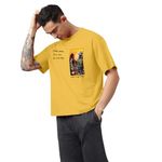 Free Authority Naruto Printed Loose Fit Yellow Cotton Men's T-Shirt