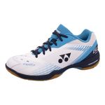YONEX POWER CUSHION 65 Z MEN'S BADMINTON SHOES - WHITE/OCEAN BLUE - NEW FOR 2023 (9.5 UK)