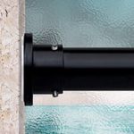 RoomDividersNow Premium Tension Curtain Rod, 120in-150in (Black)