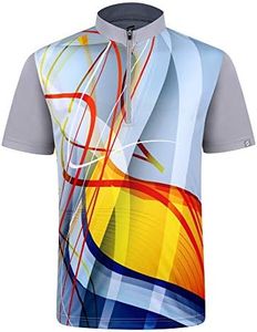 SAVALINO Bowling Jersey - Sublimation Bowling Shirts for Men, Quick Dry Shirts for Men, Bowling Jerseys for Men, S-6XL, Blue, Grey, Large